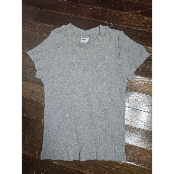 TNA Aritzia Grey Short Sleeved Basic Tshirt 2XS Cotton - Picture 9 of 9